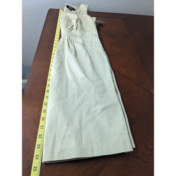 Mossimo Jumper Dress 4 Beige Khaki Tan Scoop Neck Sleeveless Pleated 269336 Mini - Picture 8 of 11